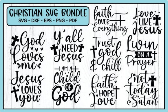 Christian Bundle SVG, Jesus Svg Bundle for Crafts