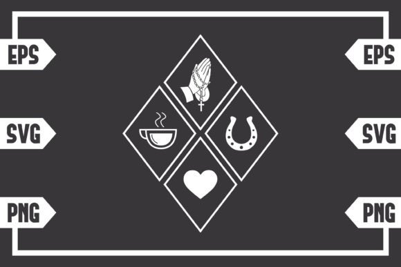 Coffee Jesus Heart and Horse Hoe Crafts