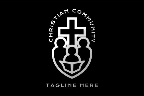 Humans People with Jesus Christian Cross Logos