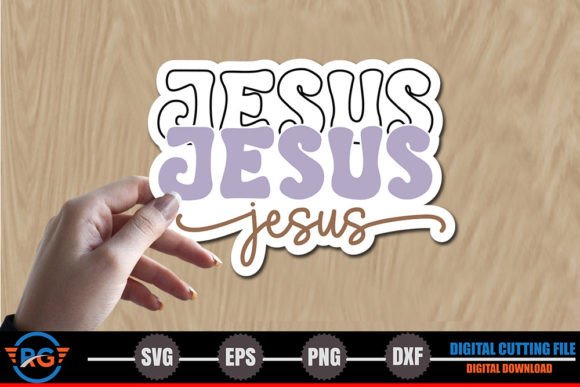 Jesus Christian Sticker SVG for Crafts & Digital Products