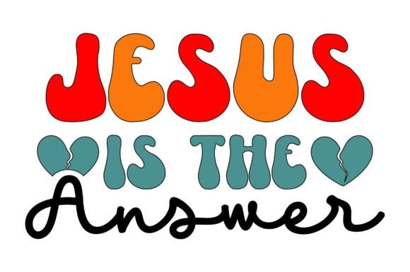Jesus is the Answer Jesus Retro Svg Crafts