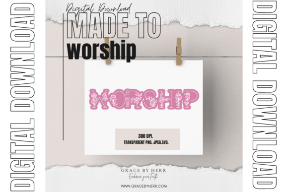 Made to Worship Christian Craft Print and Print Templates