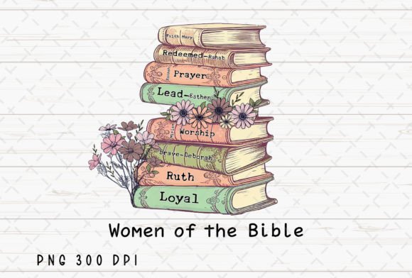 Women of the Bible Retro Christian Jesus Illustrations